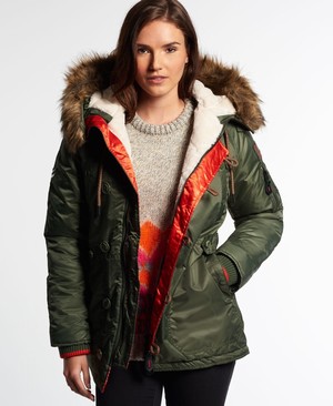 Superdry SD-3 Parka Női Kabát Olivazöld | WGRTL9041